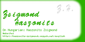 zsigmond haszonits business card